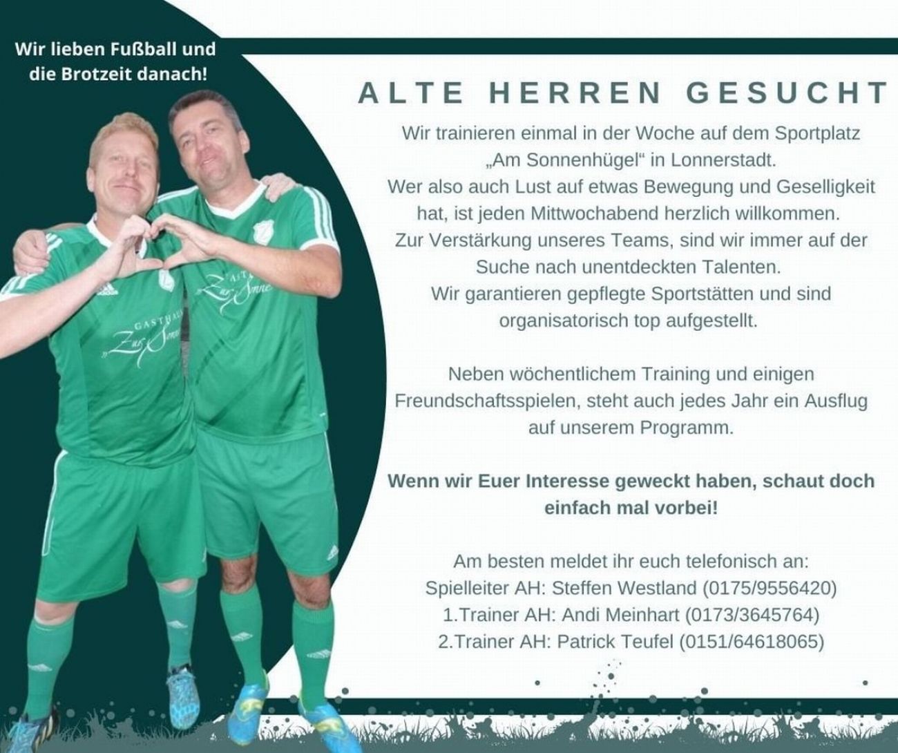 Alte Herren Fußballer suchen Verstärkung!