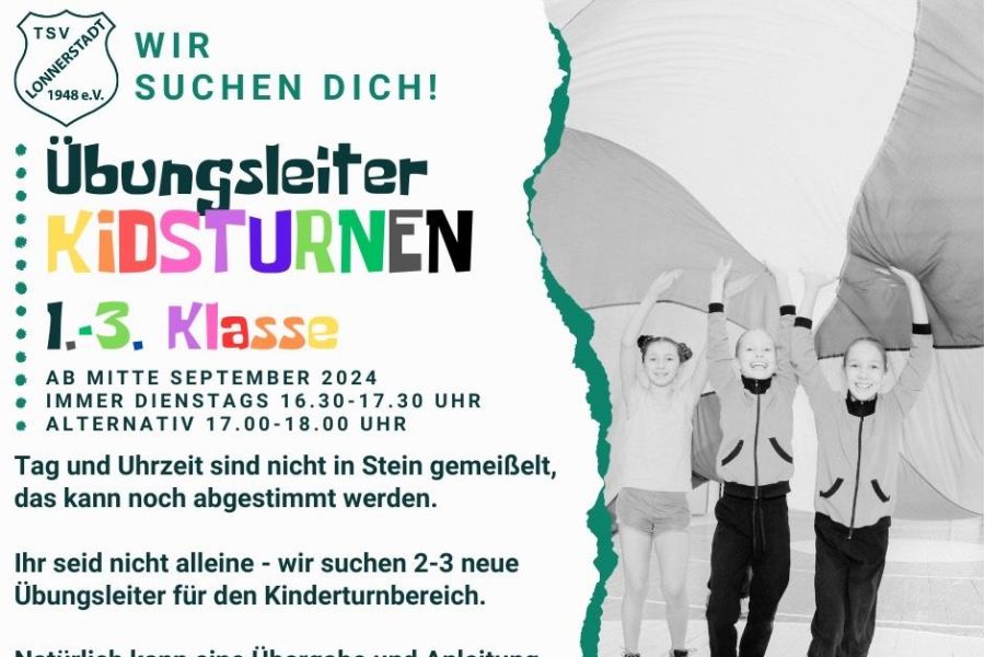 Wir suchen Dich: Übungsleiter/in KIDSTURNEN