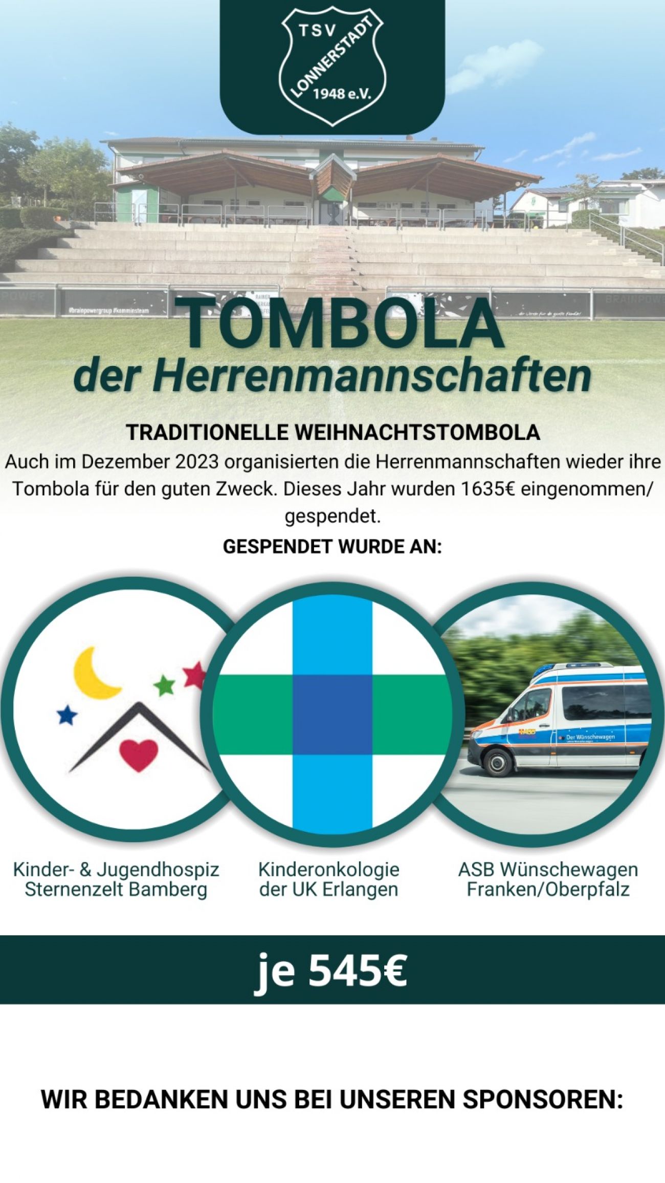 Tombolla der Herrenmannschaften