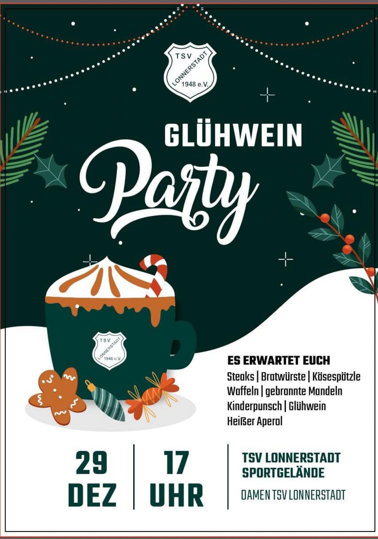 Glühweinparty der Damenmannschaft am 29. Dezember 2023